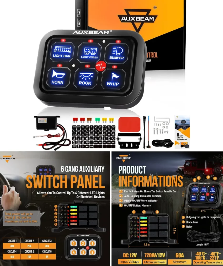 auxbeam bc60 touch control panel