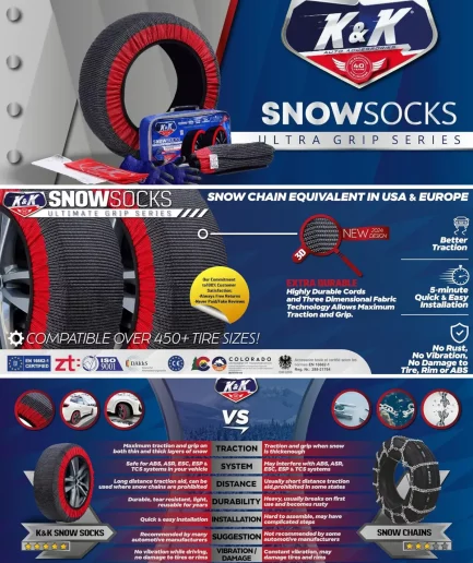 k&k pro snow socks