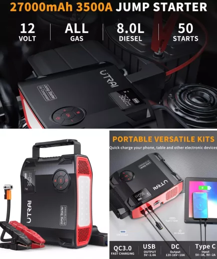 utrai jump starter with air compressor js5