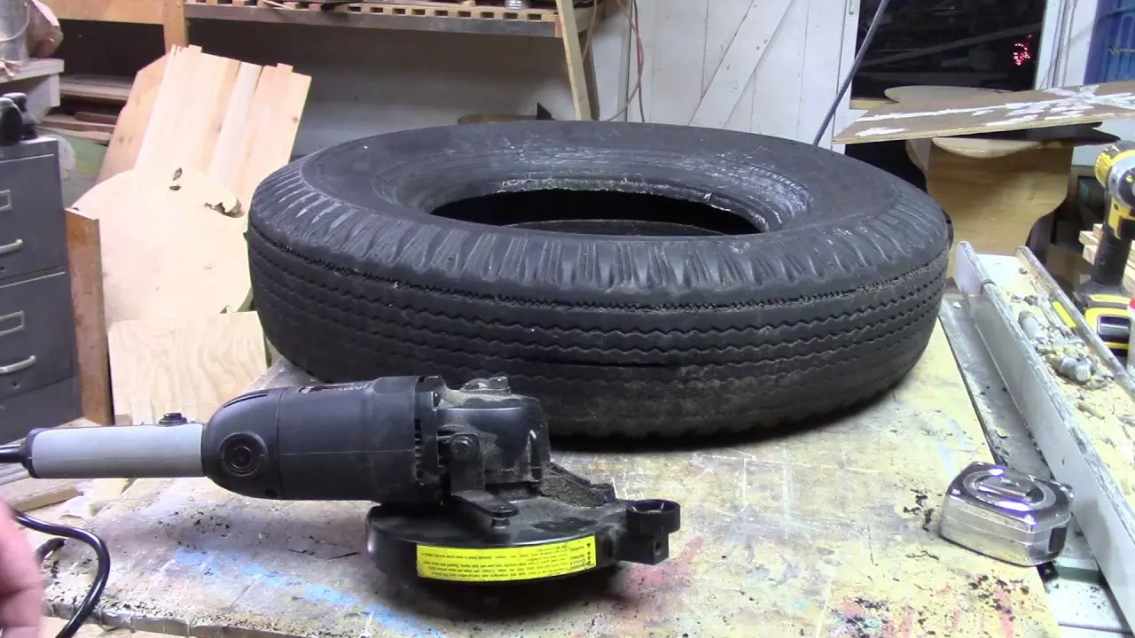 best way to cut tires in half